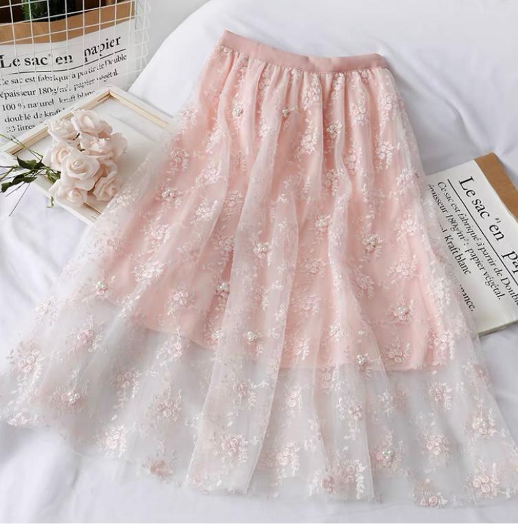 Gorgeous Fairy Skirt With Embedded Pearls – Stylemantraas