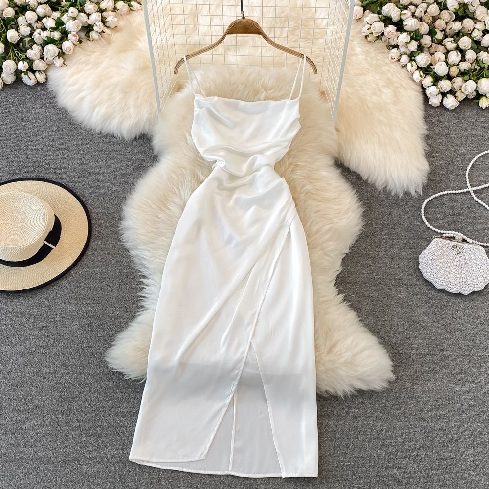 Beautiful Satin Evening Dress – Stylemantraas